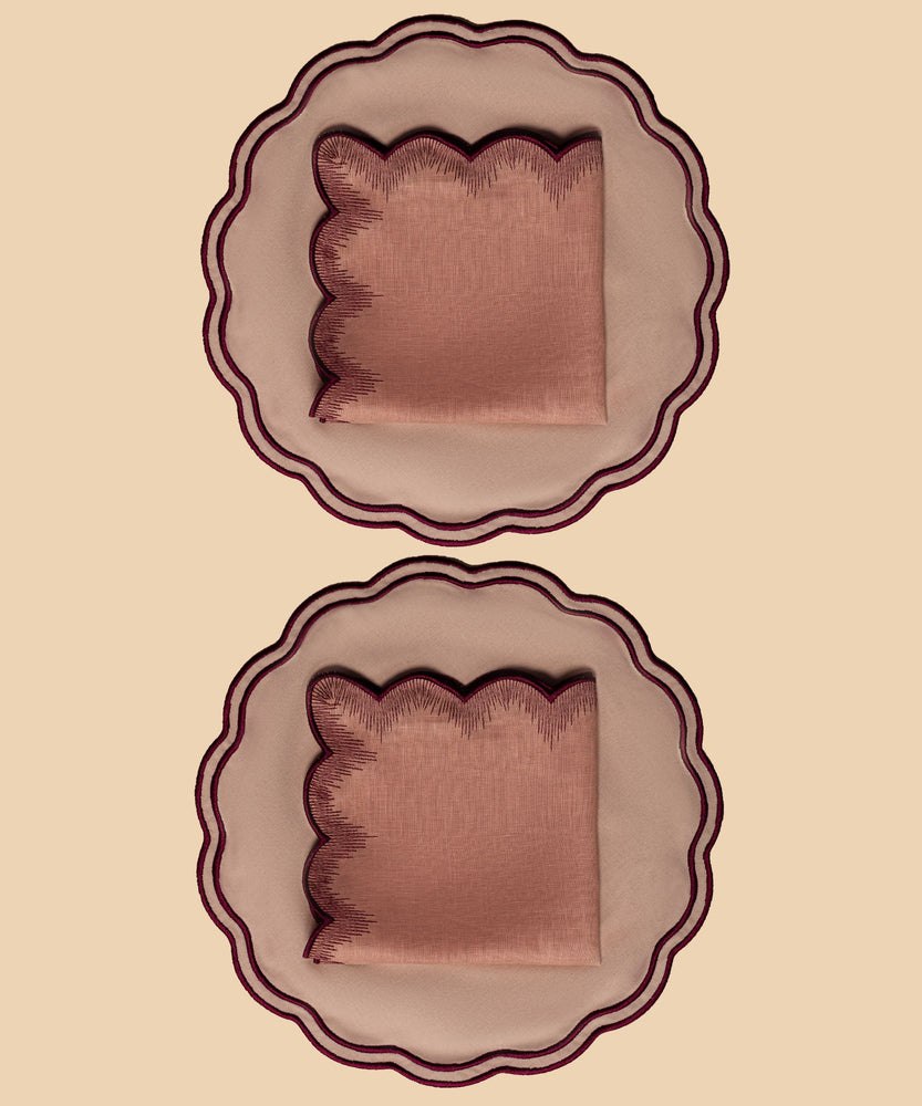 Embroidered Placemat & Scalloped Napkin Sets | Signature Collection