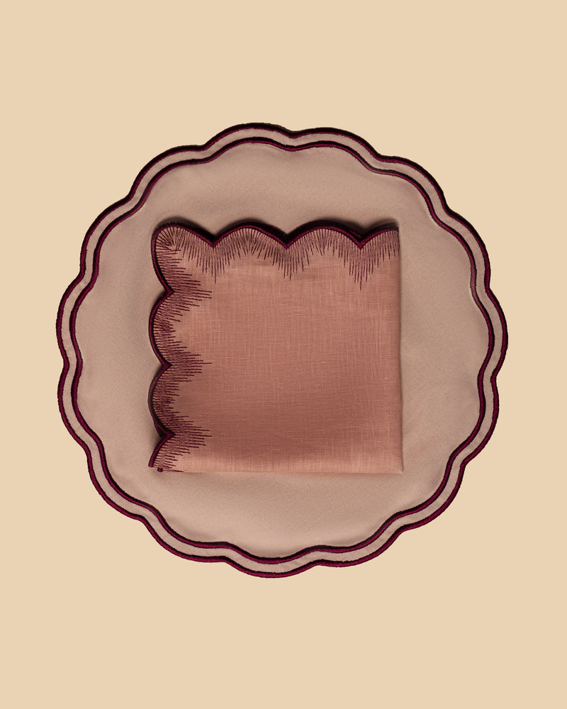 BLUSH BORDEAUX | EMBROIDERED PLACEMAT (Set of 2)