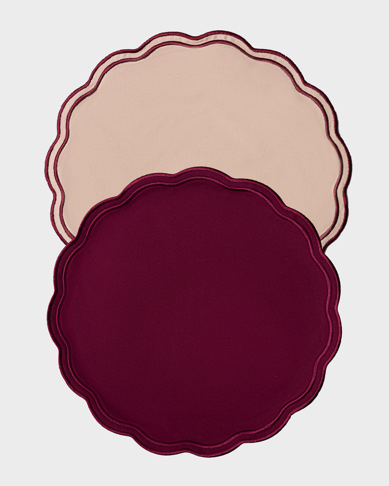 BLUSH BORDEAUX | EMBROIDERED PLACEMAT (Set of 2)