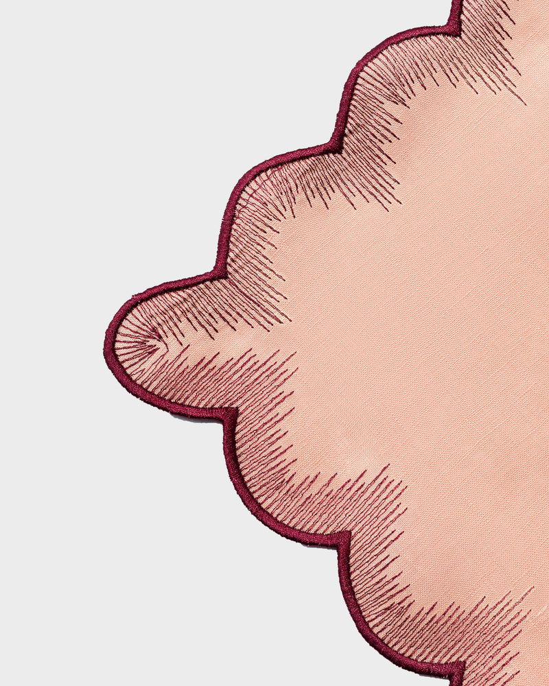 BLUSH BORDEAUX | SCALLOPED NAPKIN (Set of 2)