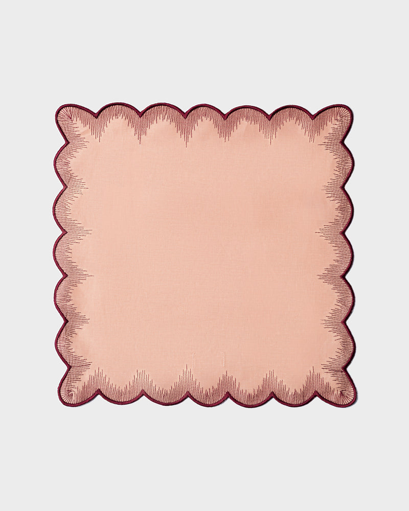 BLUSH BORDEAUX | SCALLOPED NAPKIN (Set of 2)