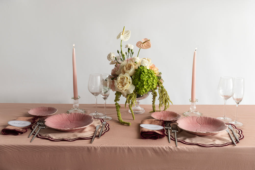 BLUSH BORDEAUX | EMBROIDERED PLACEMAT (Set of 2)