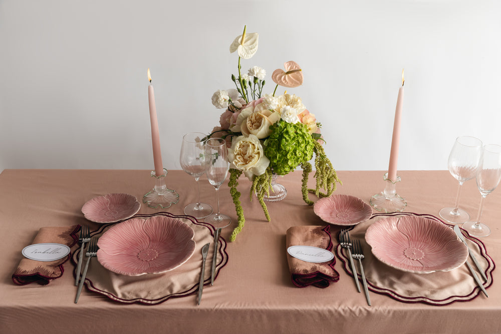 BLUSH BORDEAUX | SCALLOPED NAPKIN (Set of 2)