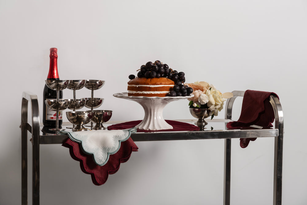 VINTAGE MERLOT | SCALLOPED NAPKIN (Set of 2)