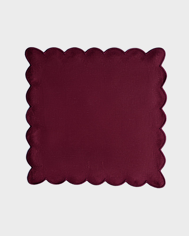 VINTAGE MERLOT | SCALLOPED NAPKIN (Set of 2)