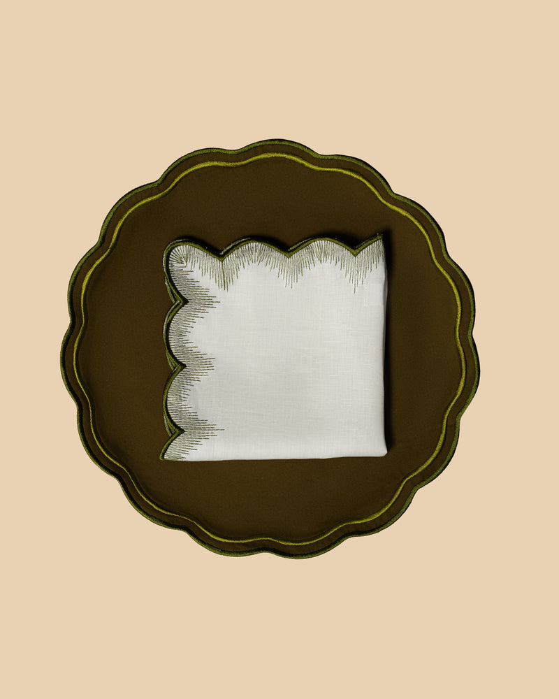 OLIVE MARQUISE | SCALLOPED NAPKIN (Set of 2)