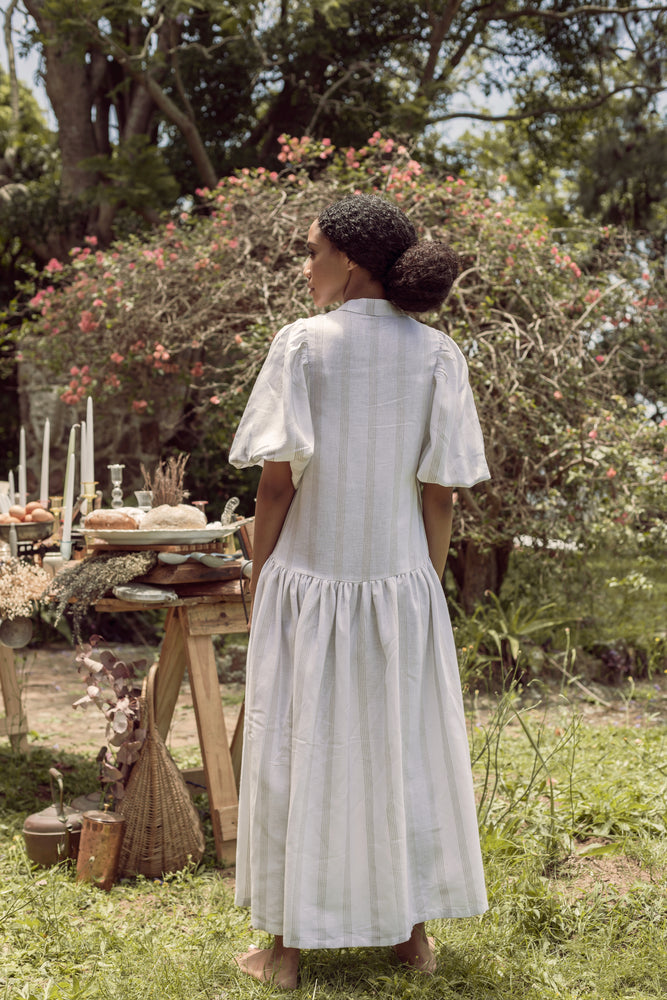 ROSA | STRIPED LINEN DRESS