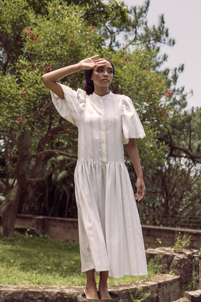 ROSA | STRIPED LINEN DRESS