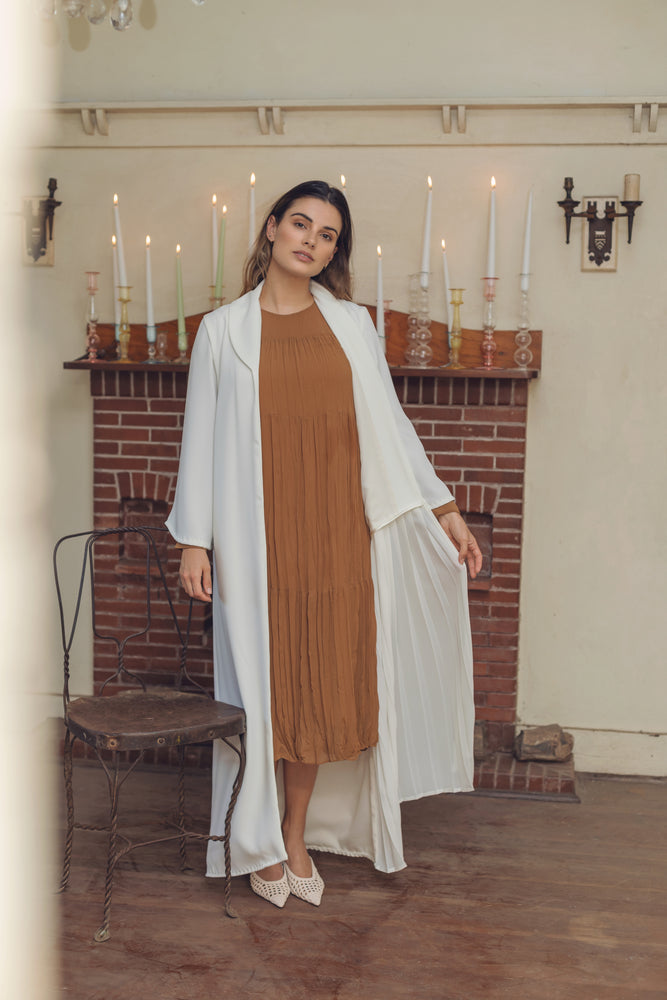 (PRE-ORDER)  PEARL | THROW-OVER ABAYA/DRESS