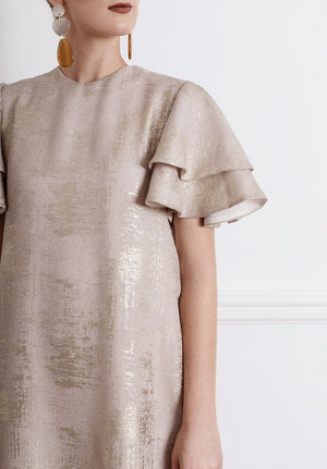 VICTORIA | SHIMMER FLARED DRESS