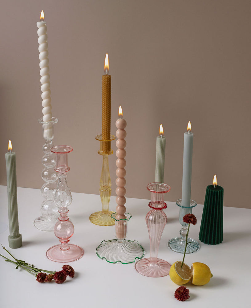 FUCHSIA | GLASS CANDLESTICK